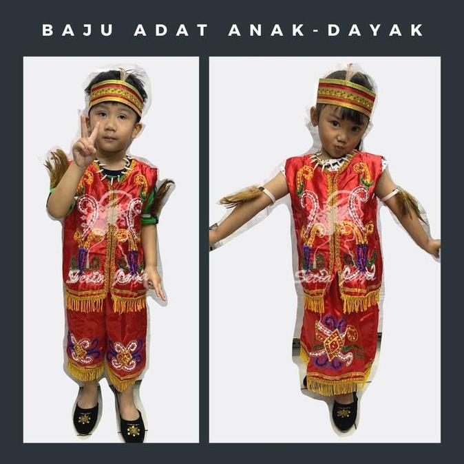 Baju Adat Anak Dayak/ Baju Tari Dayak Kalimantan/ Kostum Carnaval