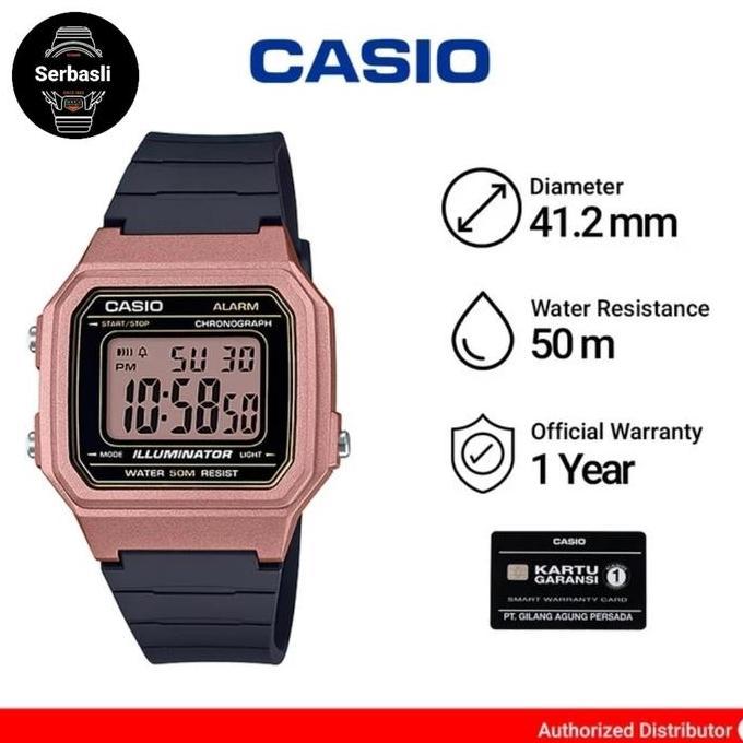 JAM CASIO DIGITAL W217HM / W-217HM-5A ORIGINAL BERGARANSI