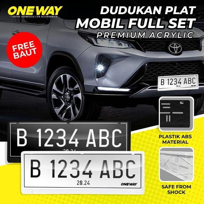 HONDA CRV Odyssey Tatakan Dudukan Plat Nomor Mobil Akrilik Mika ONEWAY