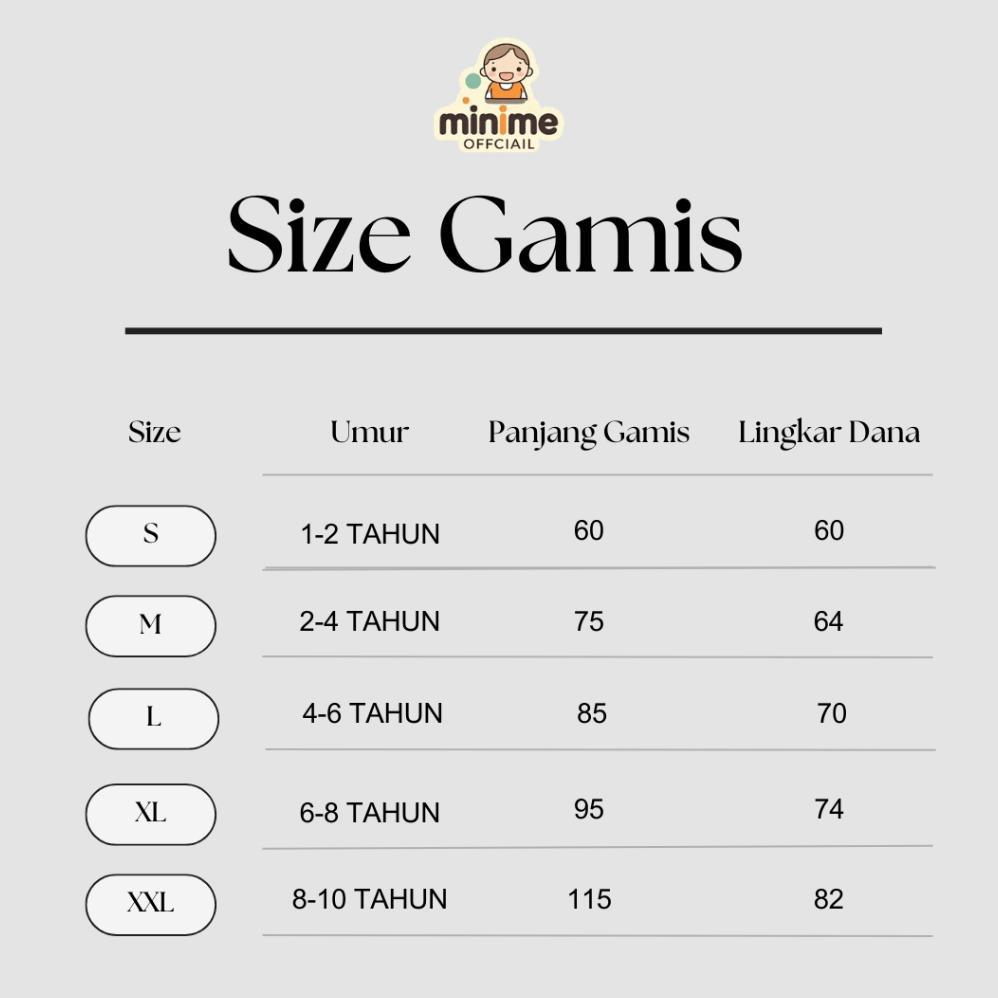 Hot Minime Gamis Anak Perempuan Abaya Umur 1 10 Tahun