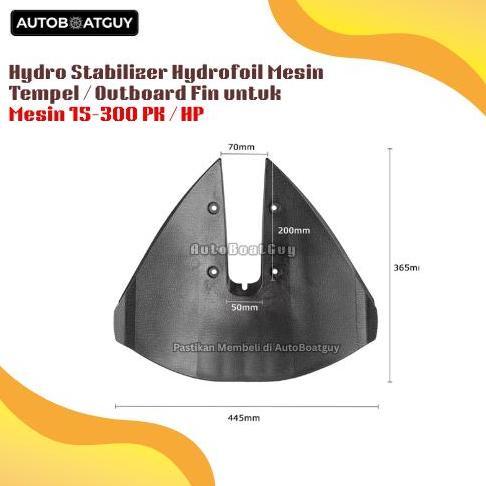 Hydro Stabilizer Hydrofoil Mesin Tempel / Outboard Fin untuk Mesin15-300PK/HP