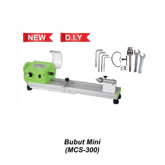 DELLINE Mesin Bubut Mini MCS-300 WIPRO / Mini Lathe Wood Working MCS300 WIPRO
