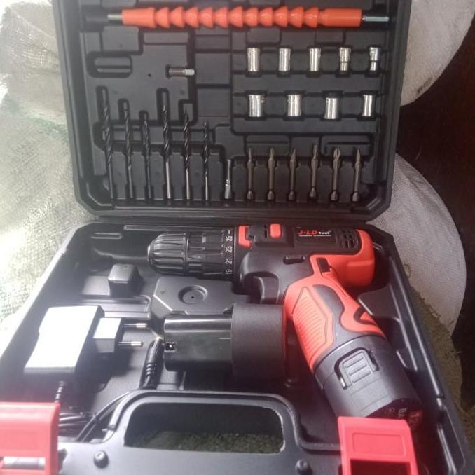 HATSUD Bor Cordless 12volt JLD TOOLS 2 Batrai Charger Bor Portable Murah