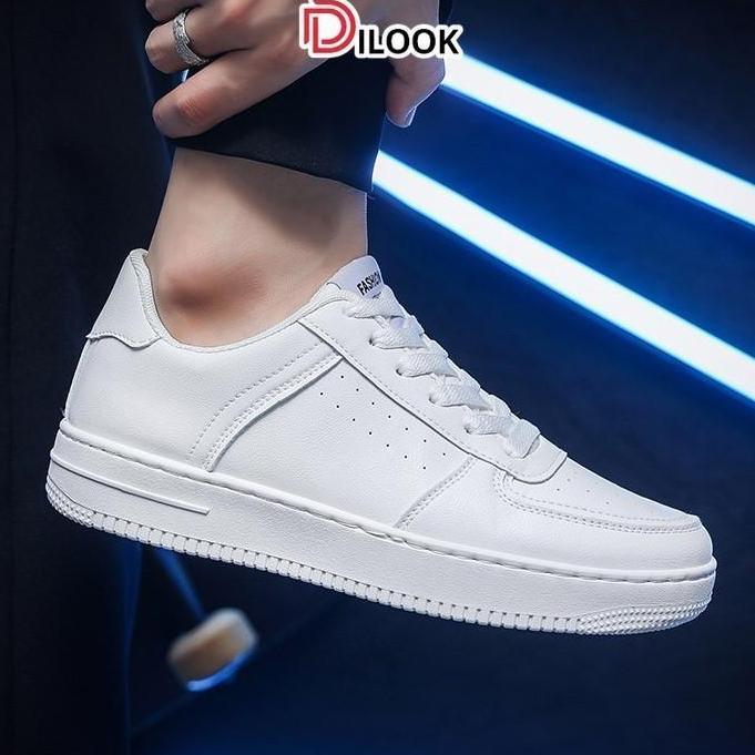 DILOOK S019 Sepatu Sneakers Pria Putih Sepatu Sneakers Sport Pria Polos Sport Fashion Korea