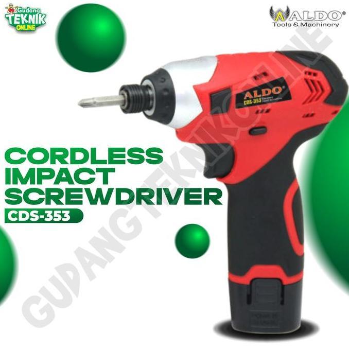SESARKAL Mesin Bor Cordless Impact Screwdriver ALDO CDS-353 / BOR BATERAI PLUS Cordless Impact Screw