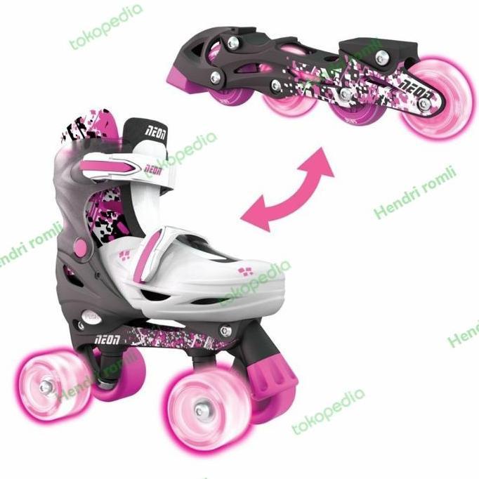Neon Combo Cyber Skates 30-33 Pink/black
