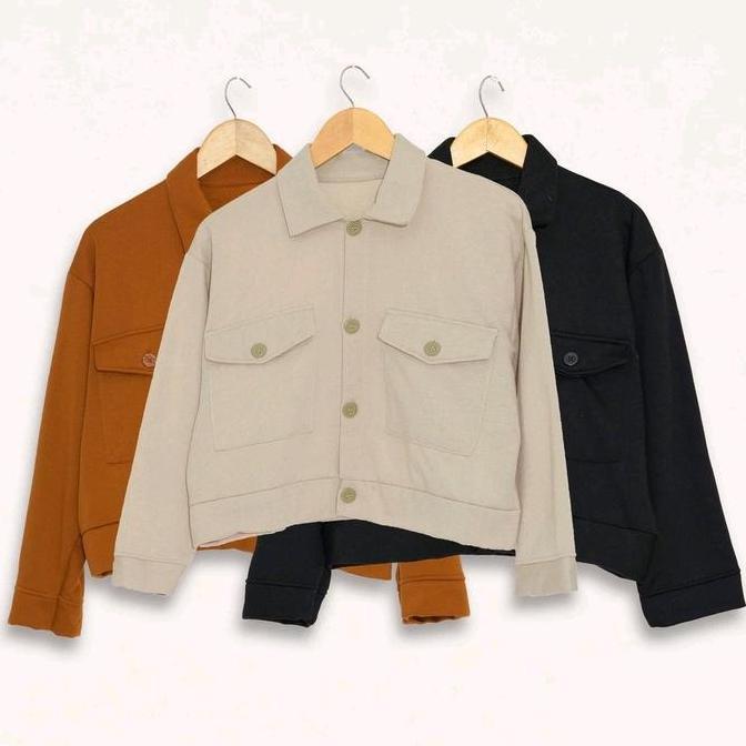 New jaket wanita olin button gaya casual korea Outer Lengan Panjang