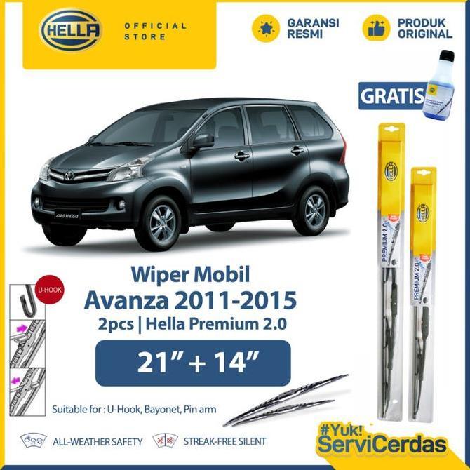 Komponen Suspensi Mobil Wiper Mobil Toyota Avanza(2011-2015) 21+14(2Pcs) - Hella Premium 2.0 Kualita