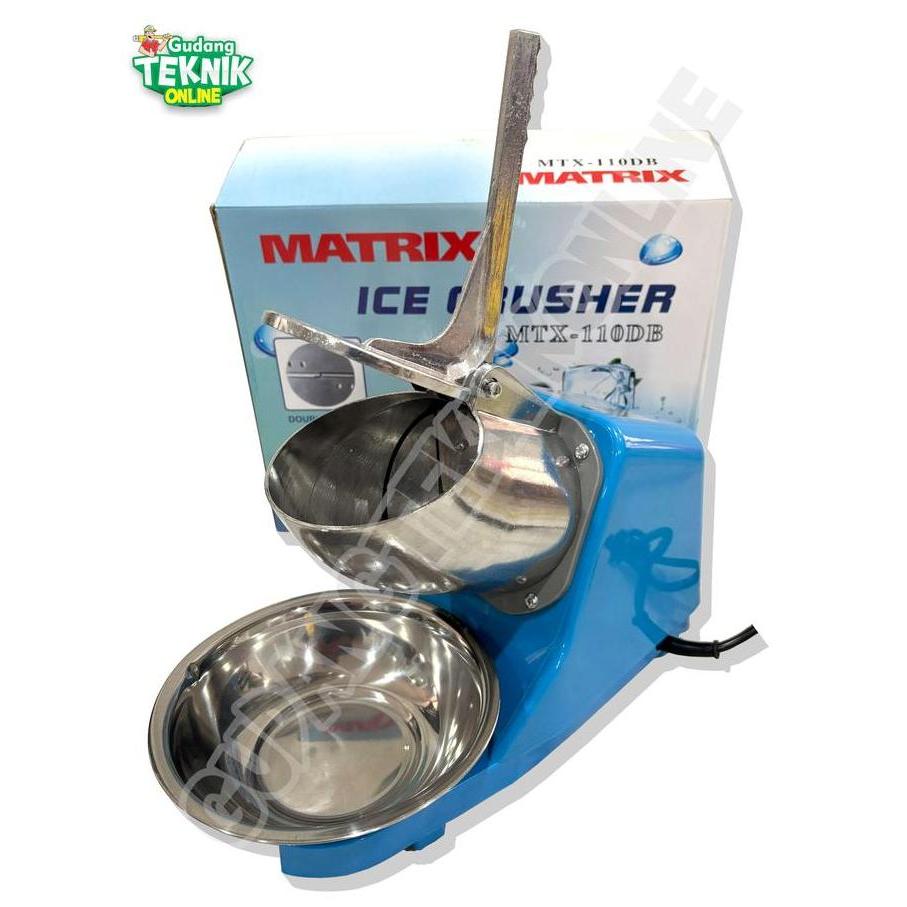 LEONAB Mesin Es Serut Listrik MATRIX MTX-110DB 2 Mata Pisau 300W / Mesin Giling Gilingan Serutan Pen