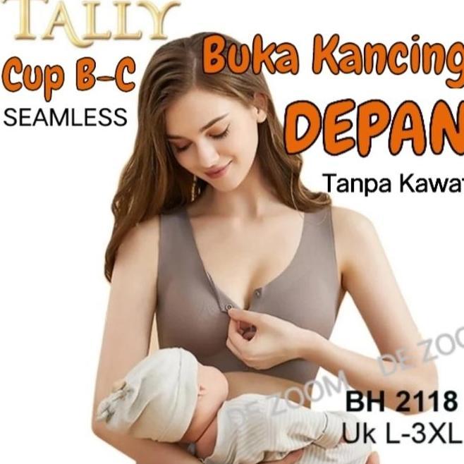 Promo Tally 2118 Bh Menyusui Buka Kancing Depan Cup B-C Tanpa Kawat Cod