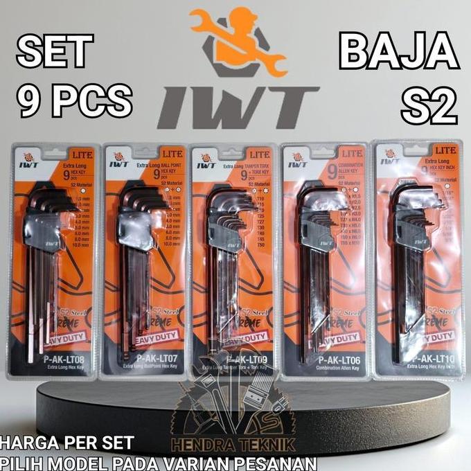 ZORRA8 KUNCI L SET PANJANG S2 KUNCI L BAJA EXTRA LONG KUNCI L SEGI 6 BINTANG MURAH HEX TORX FLAT BAL