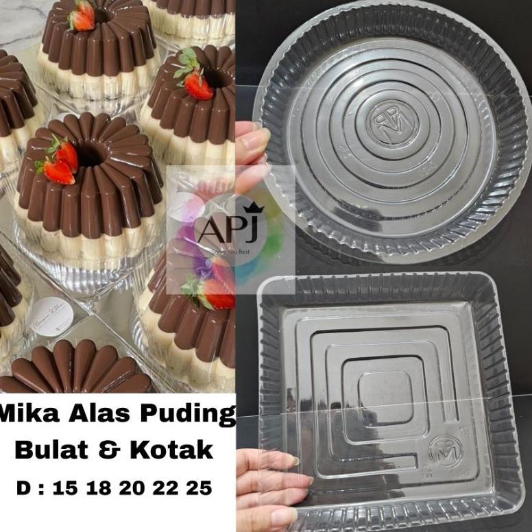 Bisa Cod Mika Alas Puding Bulat 15Cm 18Cm 20Cm 22Cm 25Cm / Mika Alas Puding Kotak 20Cm 22Cm 25Cm / M