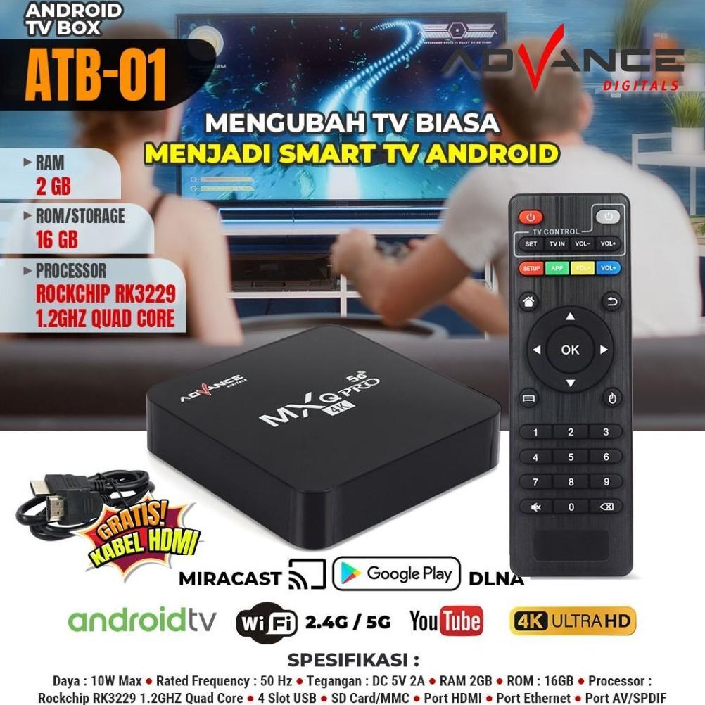 NEW PRODUCT Advance ATB01 Android TV Box Mxq Pro 4K Support Wifi 2+16Gb TV BOX Android ATB-01 Digita
