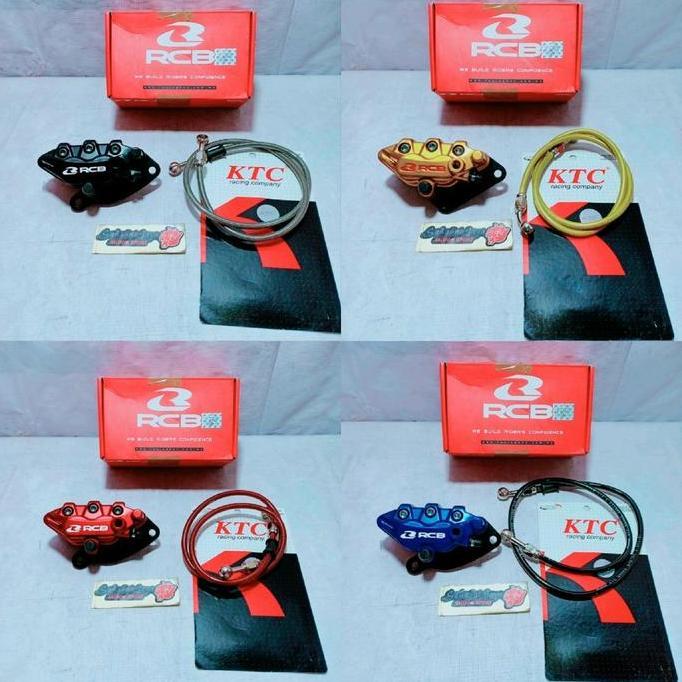 Kaliper Depan RCB 2 Piston + Selang Rem Depan KTC 92CM Beat Karbu Beat Fi Scoopy Karbu Scoopy Fi Var