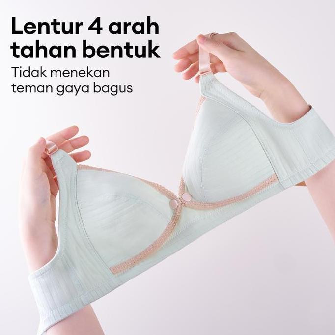 Promo Angelmommy Bra Menyusui Seamless Tanpa Kawat Bra Dengan Kait Depan Tanpa Bantalan Tipis Ekstra