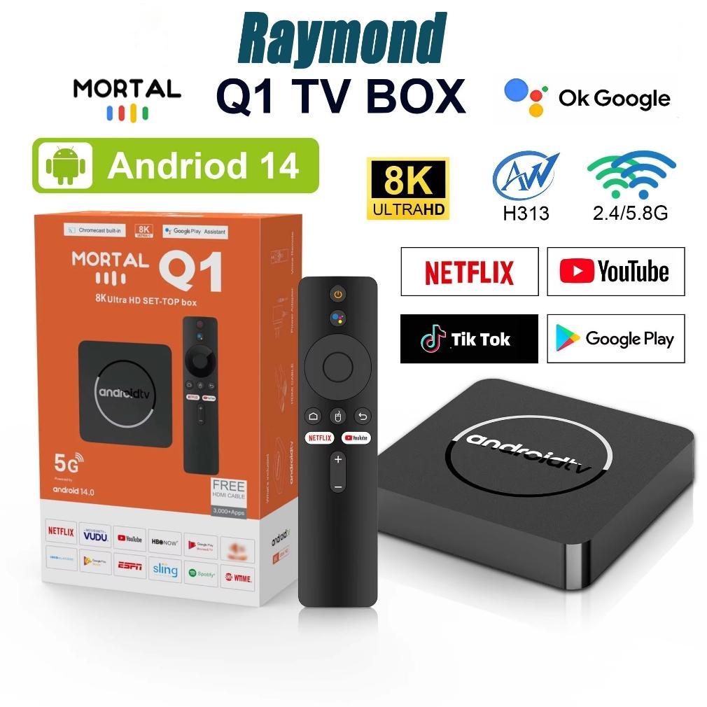 NEW Android TV Box Q1 Android 14.0 OS Set Top Box Stb Android Tv Ram 4GB Rom 64GB Wifi 5G/2.4G Full 