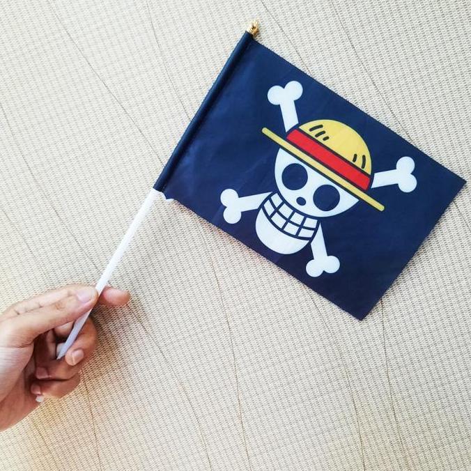 Ready Bendera One Piece Kecil, Bendera Tangan Mugiwara Luffy