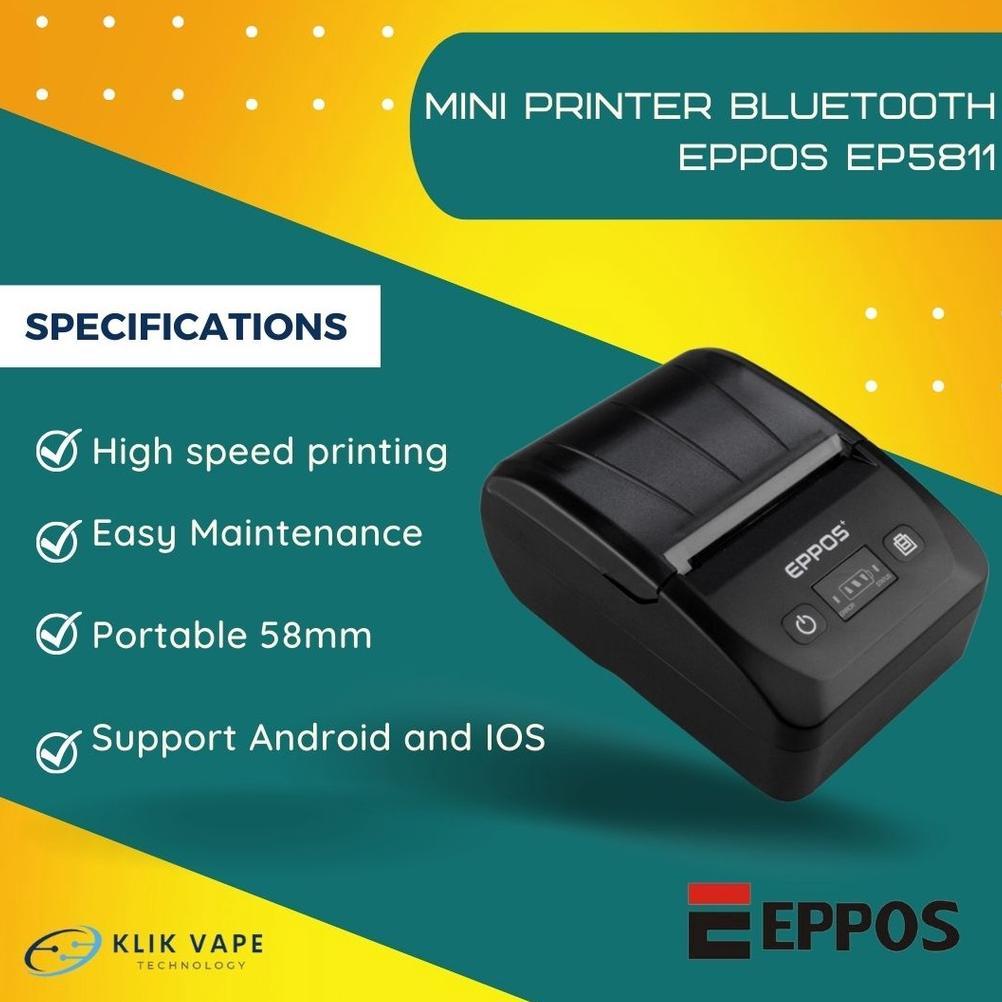 TERMURAH printer resi/struk Mini Printer Bluetooth EPPOS EP5881 Printer