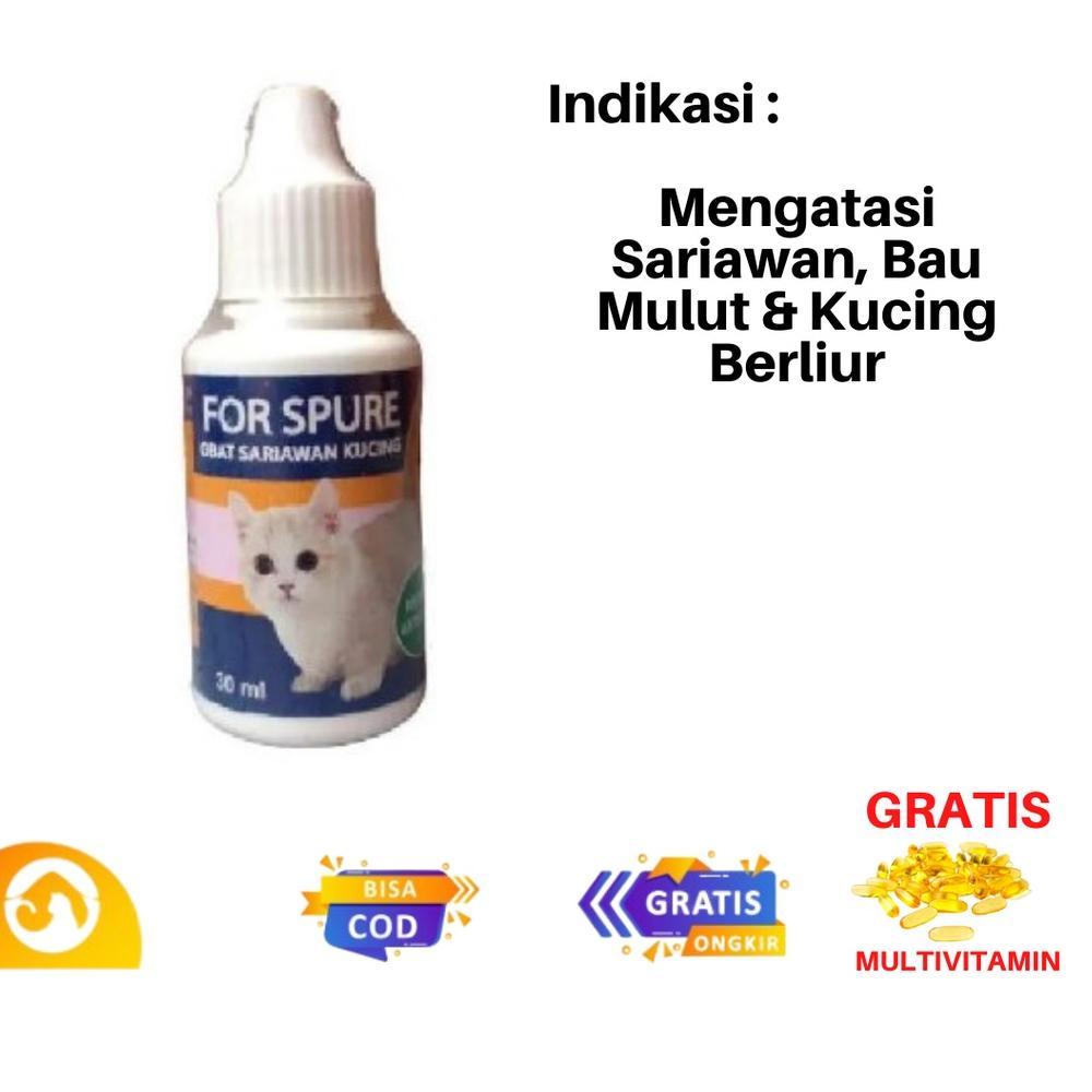 For Spure Obat Sariawan Kucing Obat Kucing Sariawan Berliur Free Multivitamin