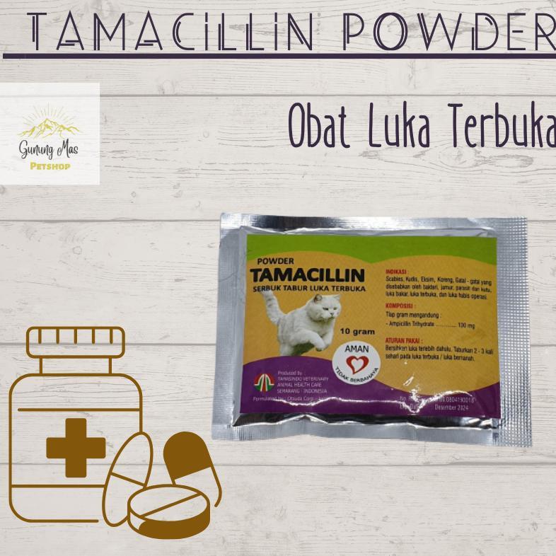 [OBAT KUCING] TAMACILLIN - OBAT LUKA TERBUKA / ANTIBIOTIK BUBUK