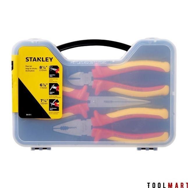 Vde Electric Pliers Set Tang Potong Kombinasi Listrik 3 Pcs Stanley 8401122