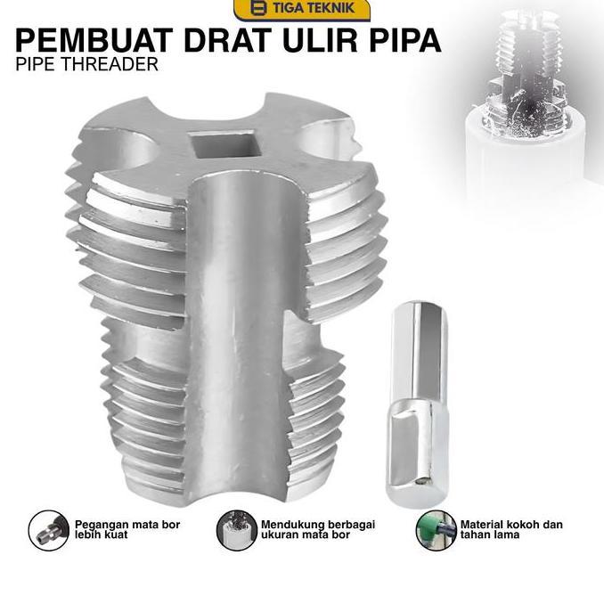 LORASTA Alat Pembuat Drat Pipa PVC / Alat Pembuat Ulir Drat Senai Pipa