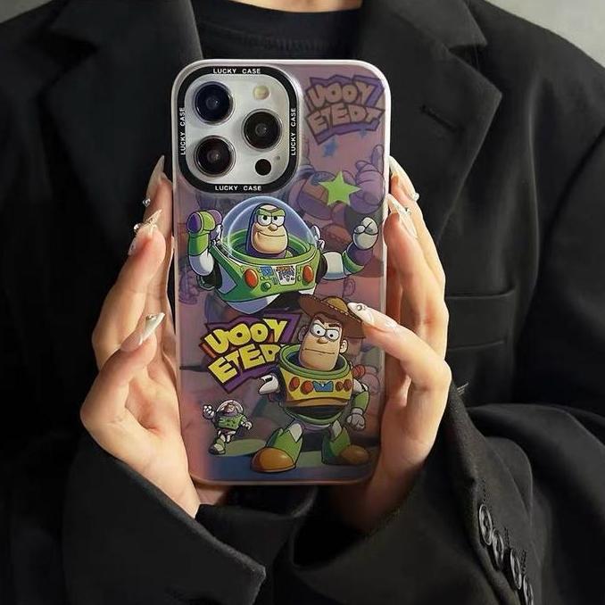 Warungkiwil22 - NEW SPACE EDITION Casing Pelindung Handphone   HOLOGRAM BUZZ LIGHTYEAR WOODY IP 15 P