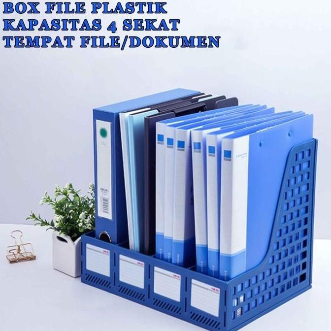 LEVINAMISAHSHOP - BOX FILE PLASTIK / TEMPAT FILE & DOKUMEN / KAPASITAS 4 SEKAT
