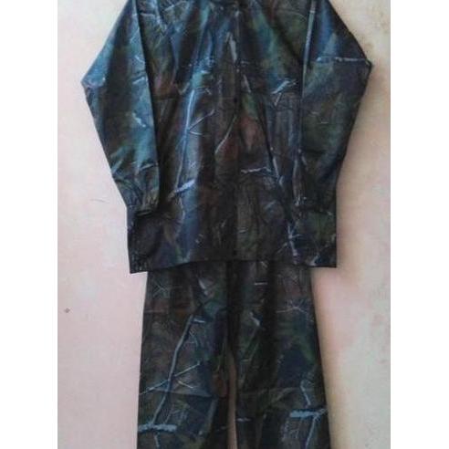 Jacket Jaket Celana Jas Hujan Motif Loreng Camo Oak Perbakin Setelan