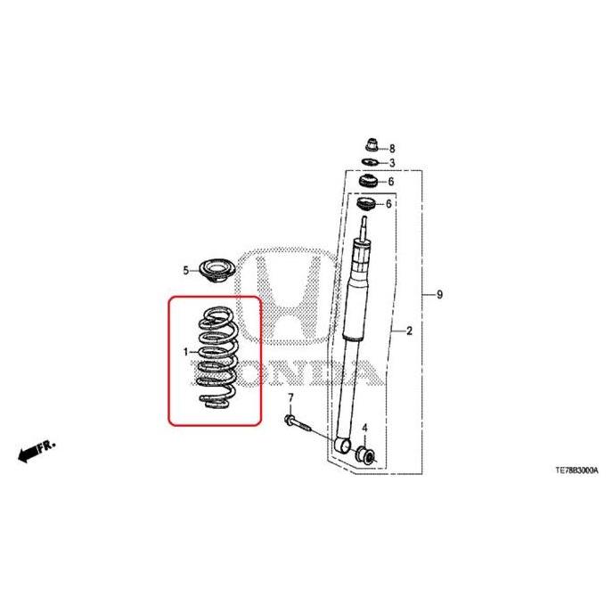 Per Spiral Per Shock Belakang Mobilio 2014-2021 Original