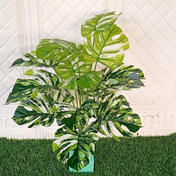 tanaman hias monstera artificial pot bee besar