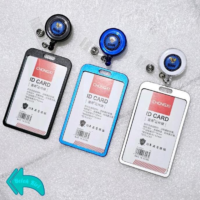 Tempat Kartu Id Card Aluminium Plus Yoyo Logo Bnn