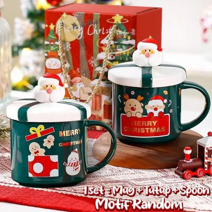 Ideame Hampers Christmas Mug Natal / Gelas Natal Set Premium Xmas Box Gift Christmas / Mug Hadiah Na