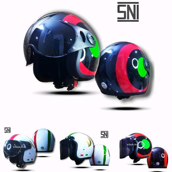 Helm Retro Pilot Vespa Lokal