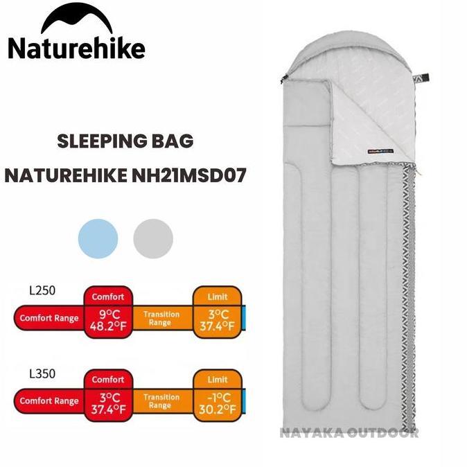 Sleeping Bag Naturehike NH21MSD07 Kantong Tidur Camping Tebal Sleping Bag Gunung Sliping SB Hangat