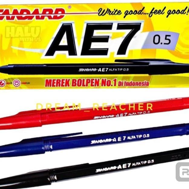 PENA STANDAR AE70.5 MERAH /BIRU /HITAM ISI ( 12 PCS ) Stationery