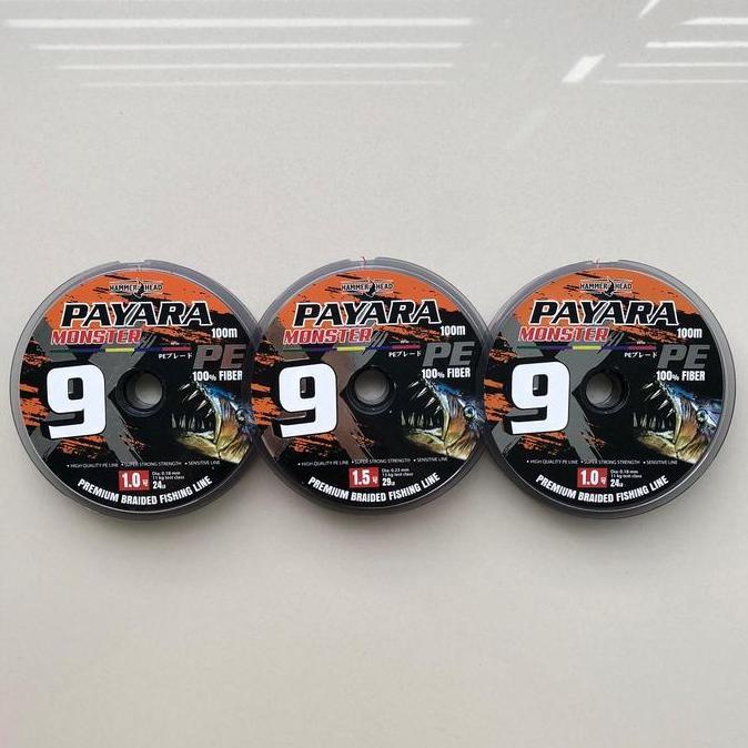 HAMMER HEAD Senar PE PAYARA MONSTER X9 Multi Color 100% PE Fiber Connecting Japan Material Extra Str