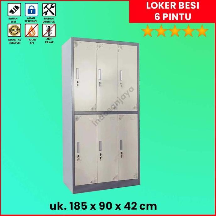 Loker besi 6 Pintu Locker Besi 6 Pintu 3 Baris