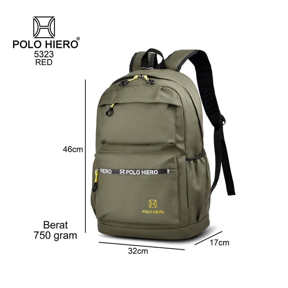 Promo Tas Polo Hiero 5323 Tas Ransel Waterproof Tas Sekolah Unisex Fashion