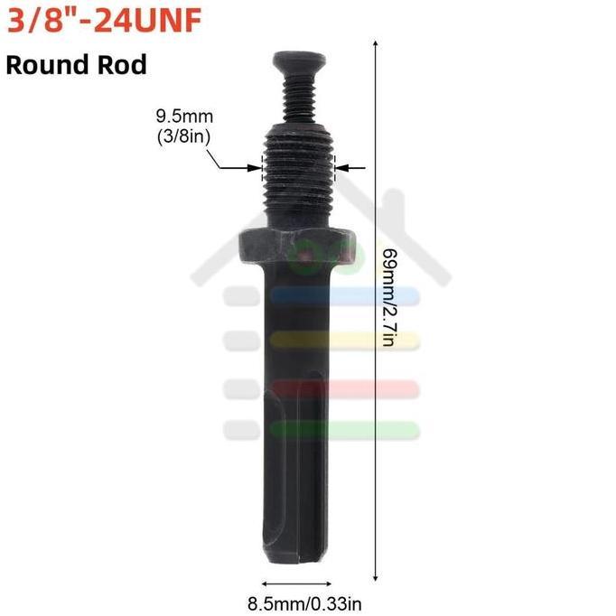 OVMIDEX 3/8 24UNF BATANG KONEKTOR SDS PLUS + BAUT