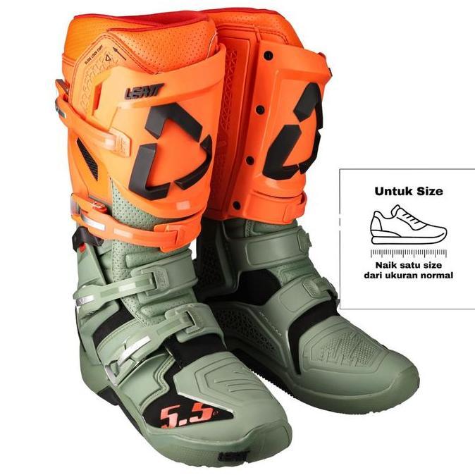 Boots Leatt LEATT 5 Orange 5.5 Enduro Sole Cactus / Sepatu Trabas
