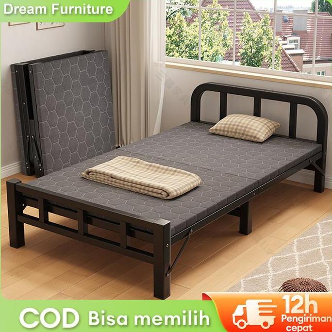 DF-4- Bed Portable-Perakitan Folding Furniture - Ranjang Lipat Serbaguna - Tempat Tidur Kosan LIpat 
