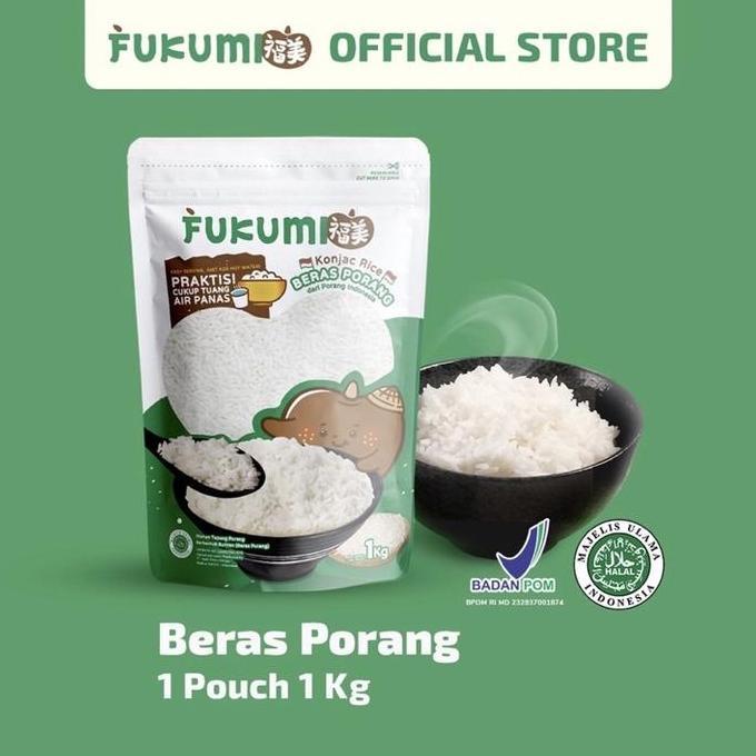 Fukumi Konjac Rice Beras porang 1kg | nasi