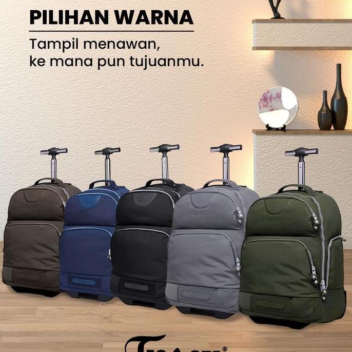 PARKSON Tas Ransel Koper Troli 18 Inch Trolley Traveling 2 Roda Premium Waterproof Ringan 2,5kg Mate