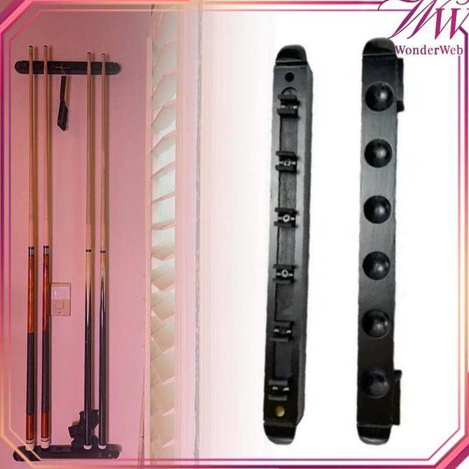 6 Slot Cue Holder Stick Billiard Wall Cue Rack Universal Tempat Stick Billiard