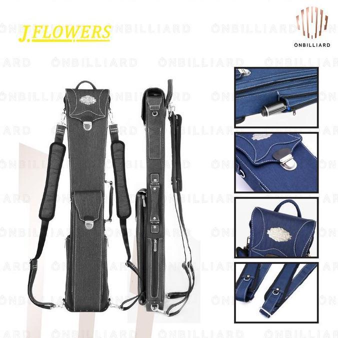 JFLOWERS TROJAN JF0056 Tas Stick Billiard 3x4 3B4S Cue Soft Case JFS JF