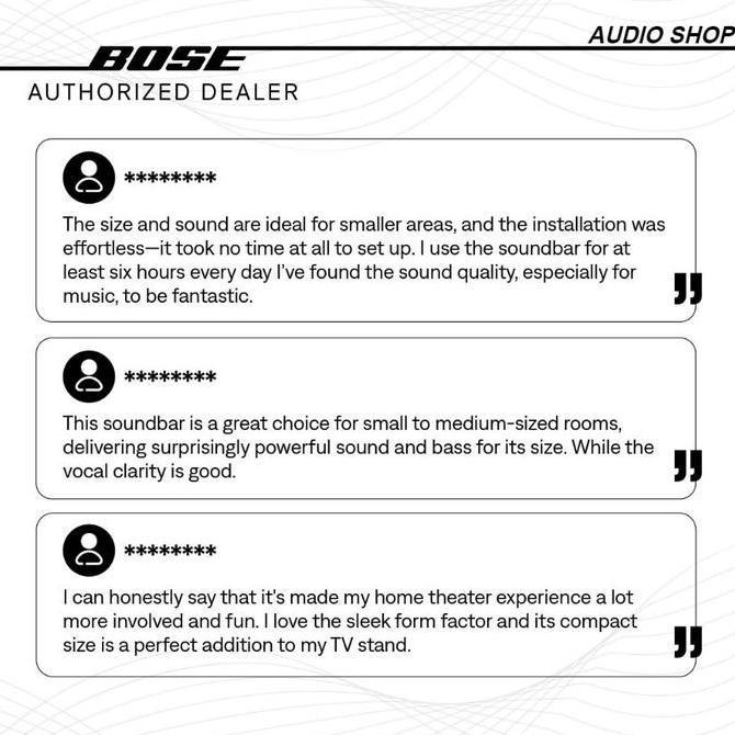 Bose Smart Soundbar With Dolby Atmos For Premium Home Theater Smart Soundbar