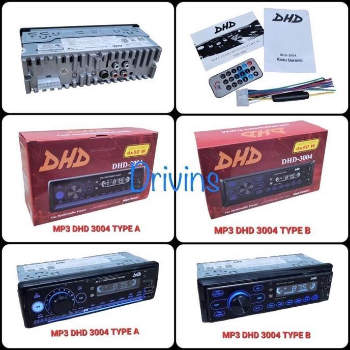 HEAD UNIT TAPE MOBIL SINGLE DIN MP3 BLUETOOTH 2 USB PORT DHD 3004 / DHD-3004 Car