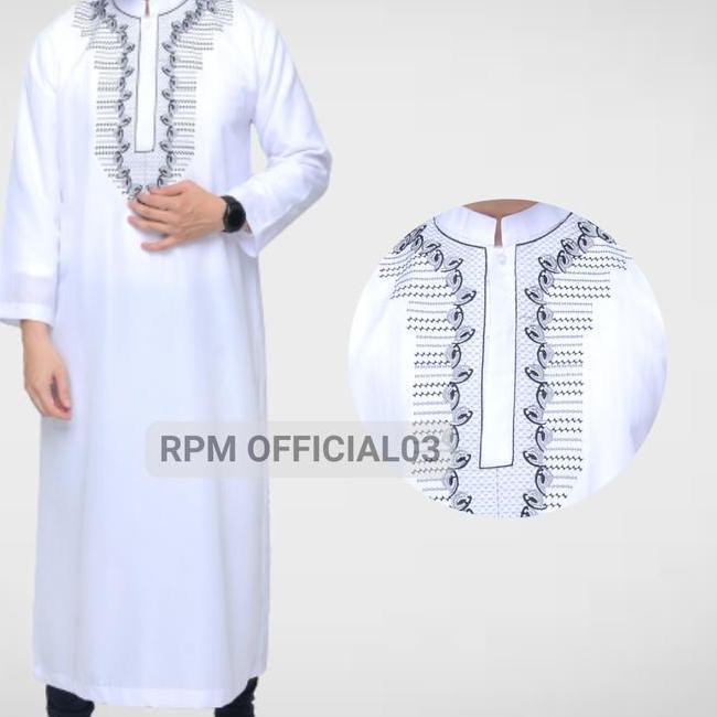 Baju Jubah Muslim Koko Gamis Pria Dewasa Saudi Oblong