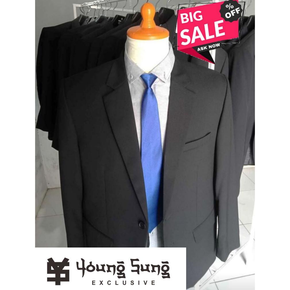 Diskon Setelan Jas Formal Pria Hitam Murah Paket Lengkap